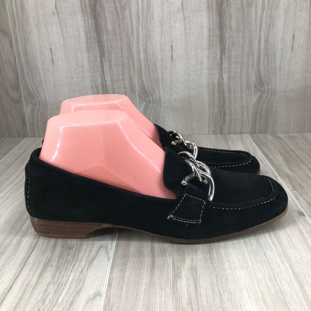 Claudia Ciuti Loafers Womens 7.5M Black Suede Slip On Shoes